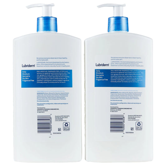 Lubriderm Daily Moisture Body Lotion, Fragrance-Free (24 fl. oz., 2 pk.)
