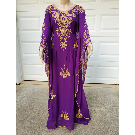 Priyanka Elegant Embroidered Kaftan Party Dress for Women