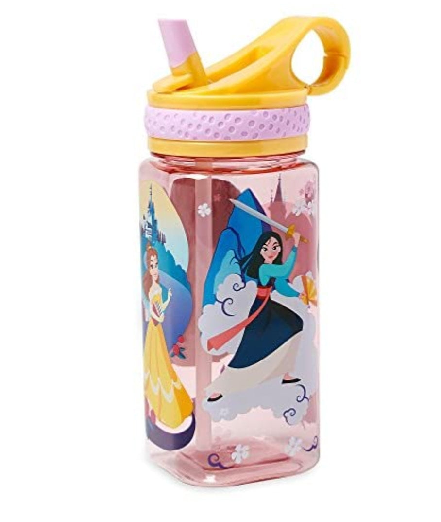 Disney Princess Water Bottle with Built-In Straw