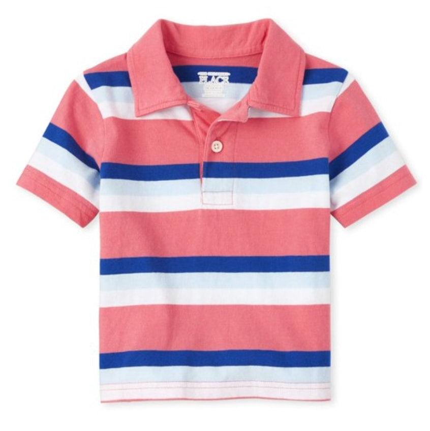 Boys Striped Jersey Polo