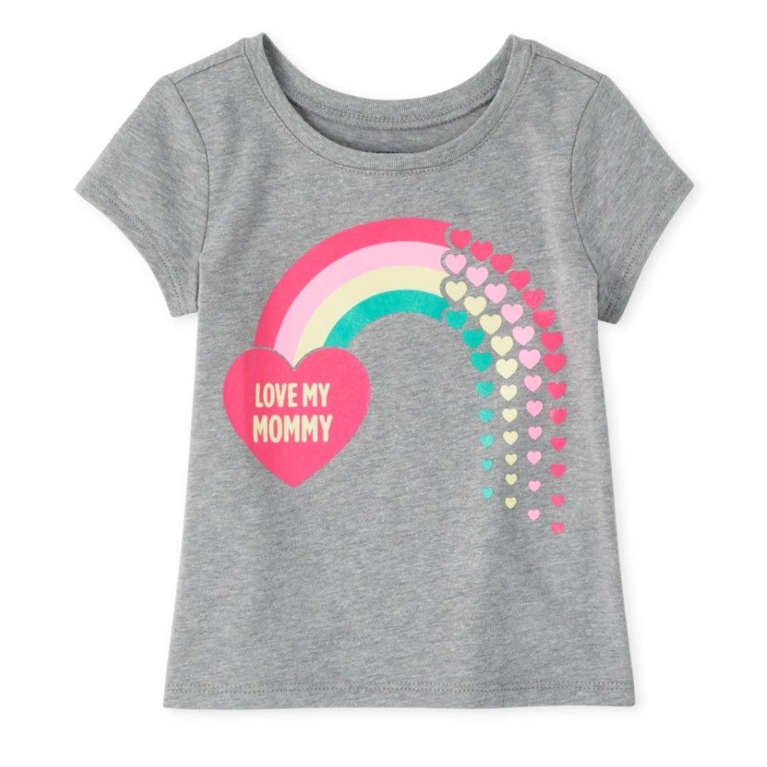 Baby And Toddler Girls Love My Mommy Graphic Tee
