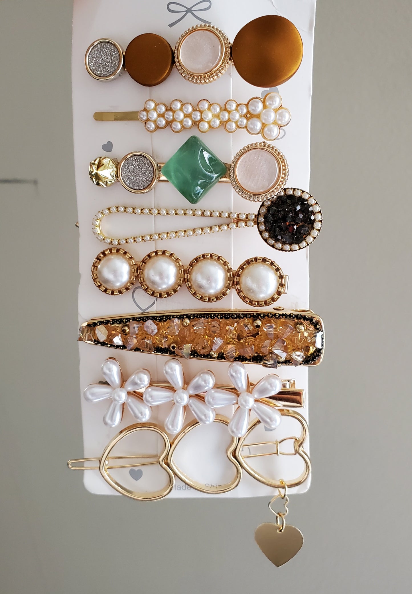 Love & Pearls 8-Piece Hairclip Set