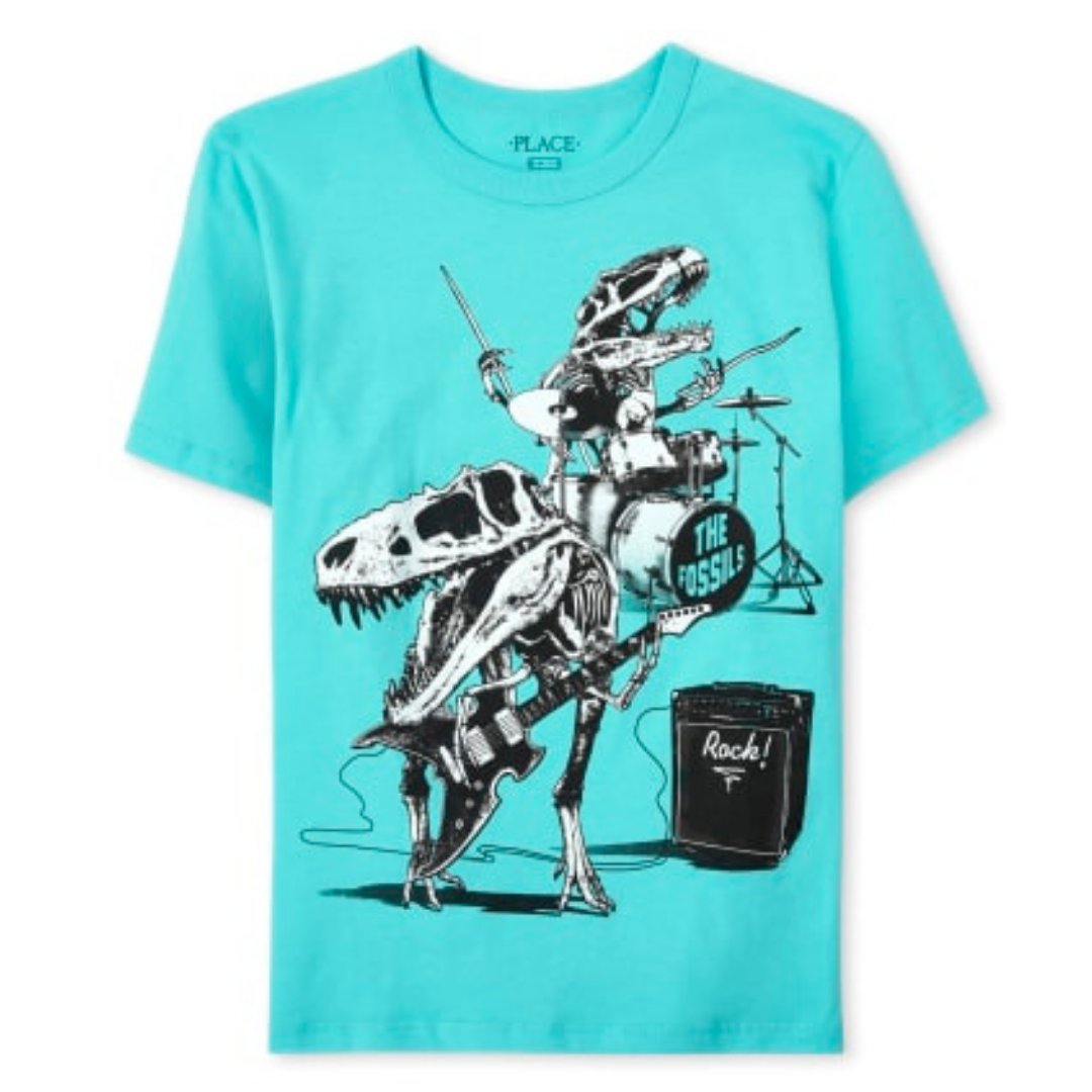 Boy Dino Band Graphic Tee