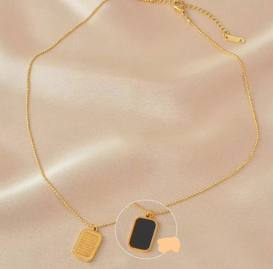 Black Board Necklace