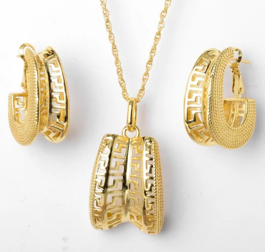 Gold-Tone Croissant Party Jewelry Set