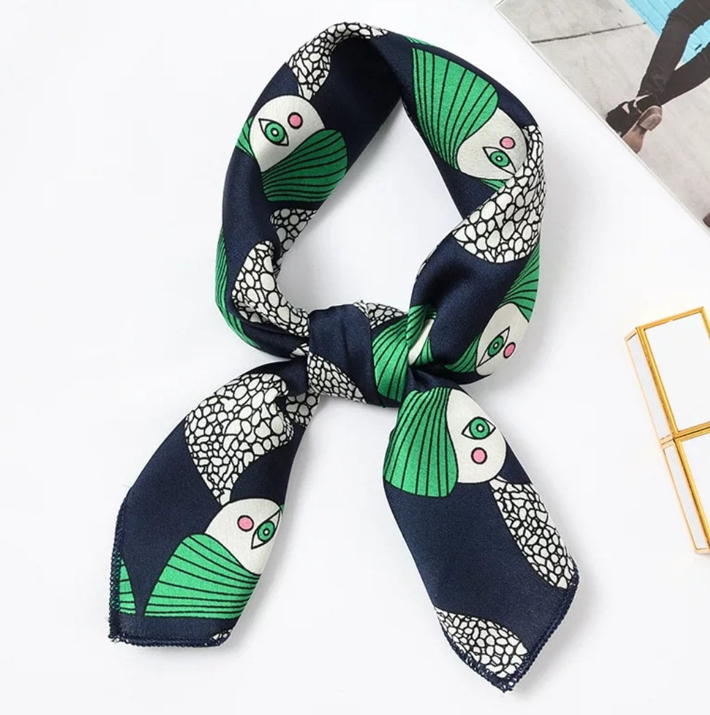 Cartoon Print Women's Neck Scarf
