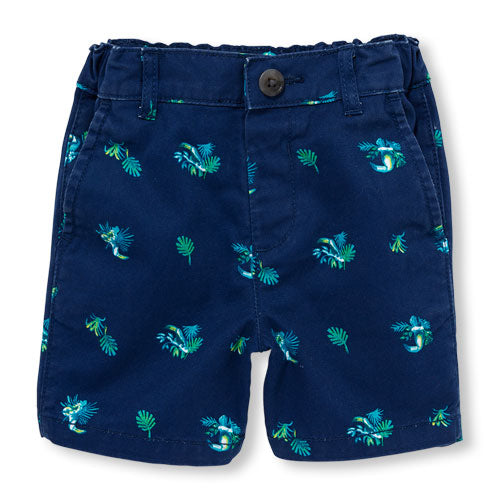 Baby & Toddler Boys Tropical Print Woven Shorts - Downpour