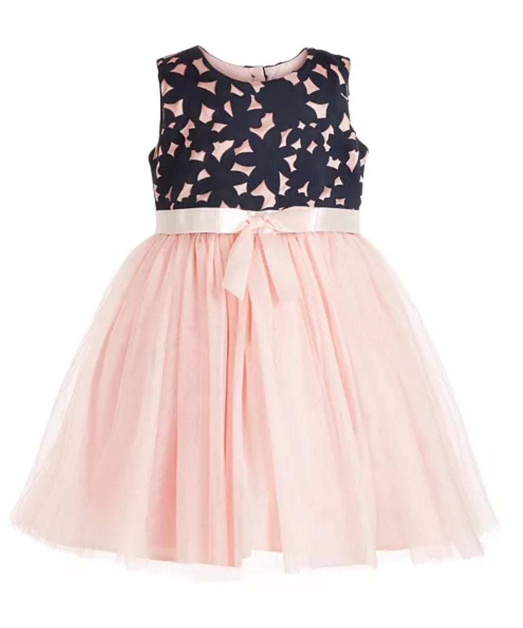 Bonnie Jean Toddler Girls Laser Cut Tulle Dress