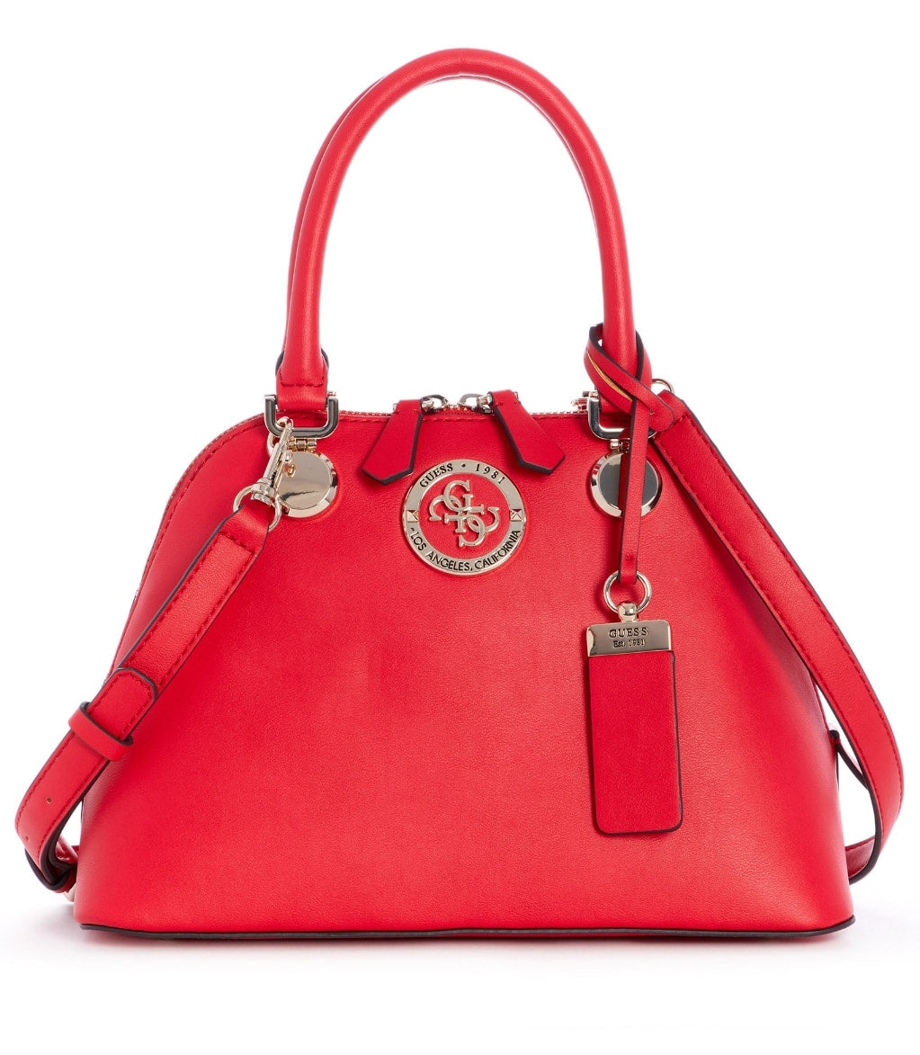 Guess Landon Dome Satchel- RedGold
