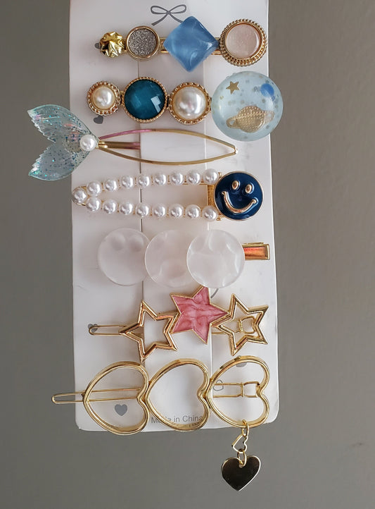 7-Piece Vintage Hairclip Set