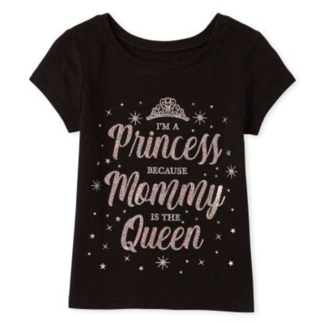 Baby And Toddler Girls Princess Mommy Graphic Tee
