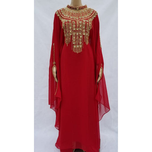 Ameerah Crystal-Embellished Kaftan Dress for Women