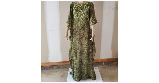 Freda Embellished Silk Kaftan Dress