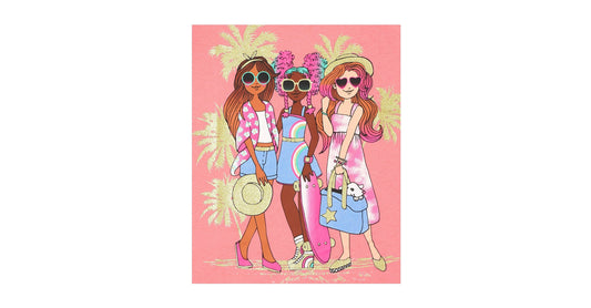 Girls Vacay Squad Graphic Tee - Salmonrose
