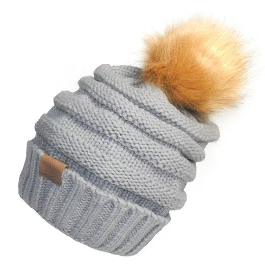 Unisex Slouchy Beanie Hat with Pompom
