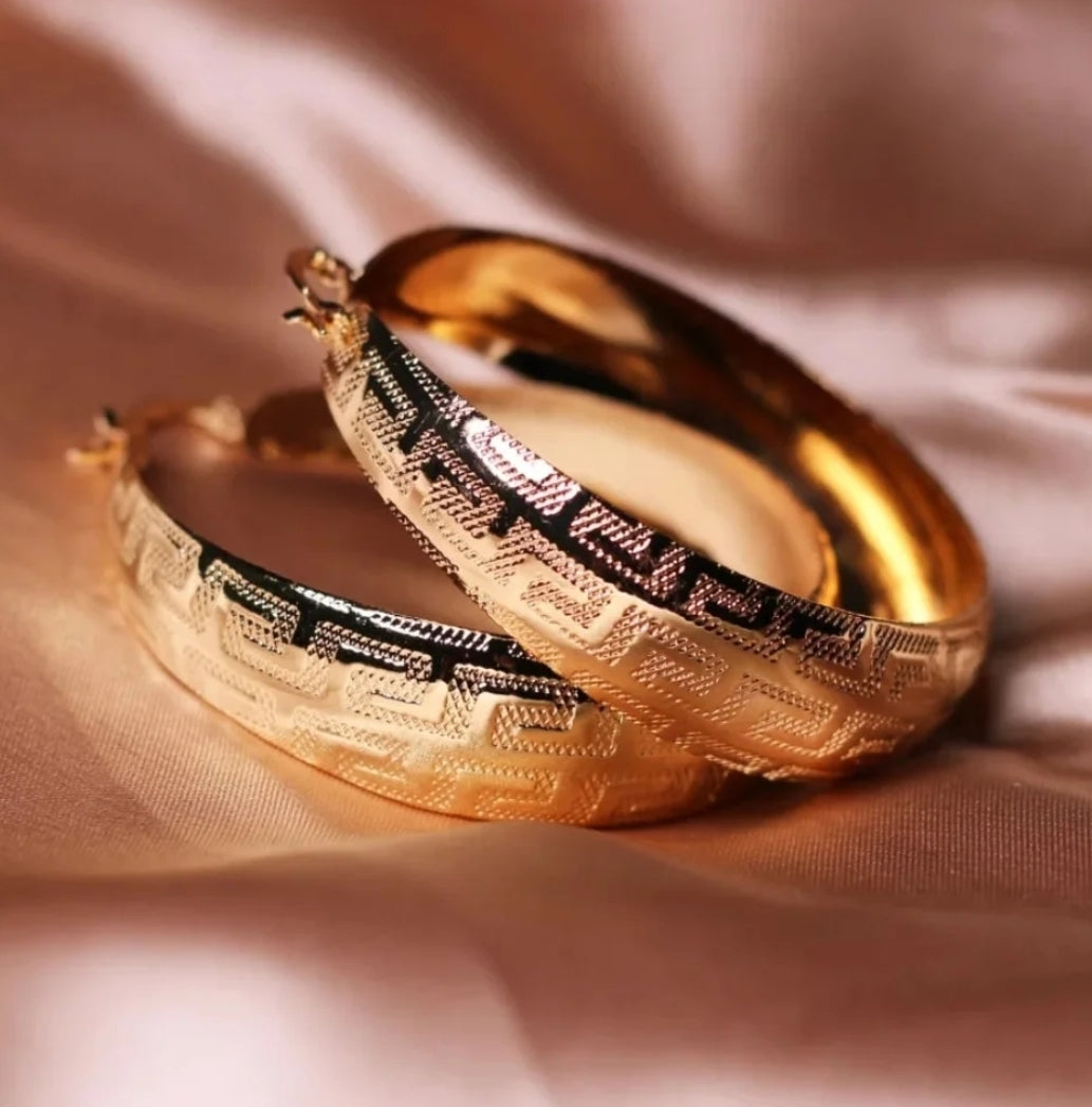 40 mm Gold Plated Lightweight Hoop Earrings