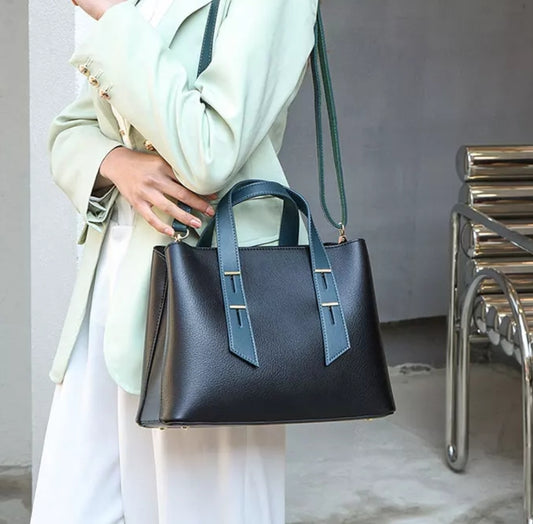 Women's Paige Custom Vegan Tote - Turquoise