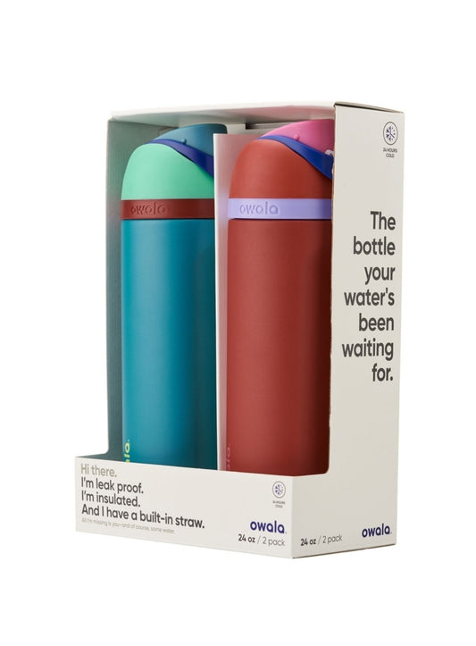 FreeSip 24-oz. Stainless Steel Water Bottle Combo Pack