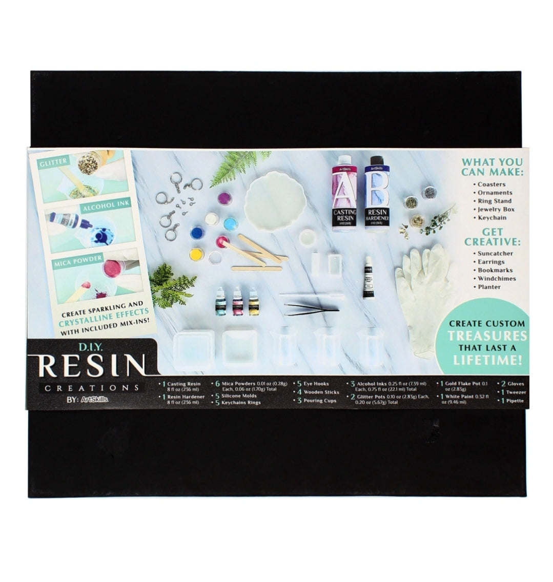 DIY Epoxy Resin Arts & Crafts Activity Kit, 41 Piece