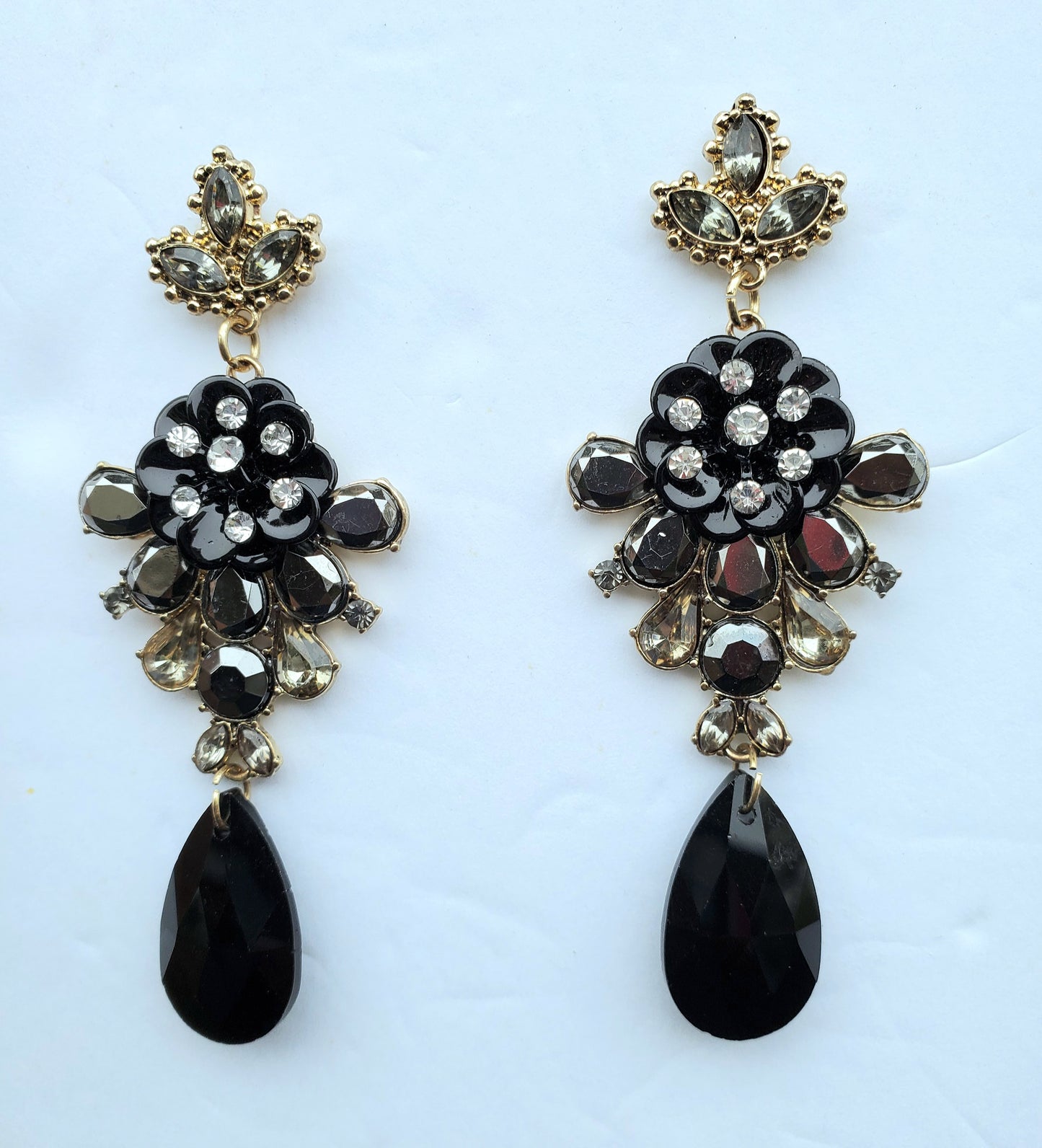 Pretty in Black Chandelier Earrings