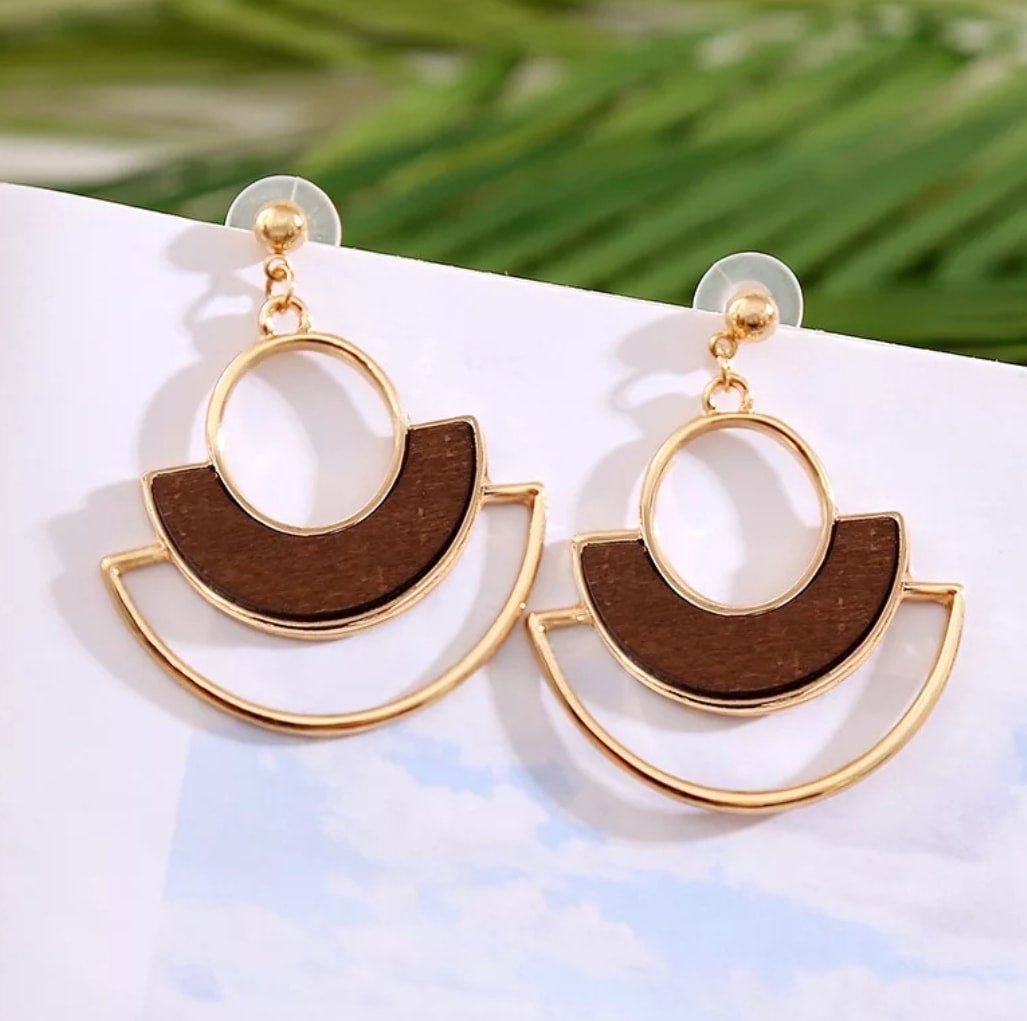 Quarter Moon Design Earrings