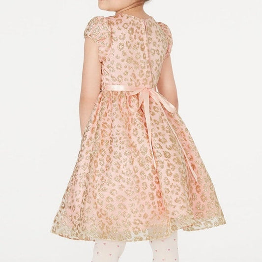 Rare Editions Glitter Animal Print Dress