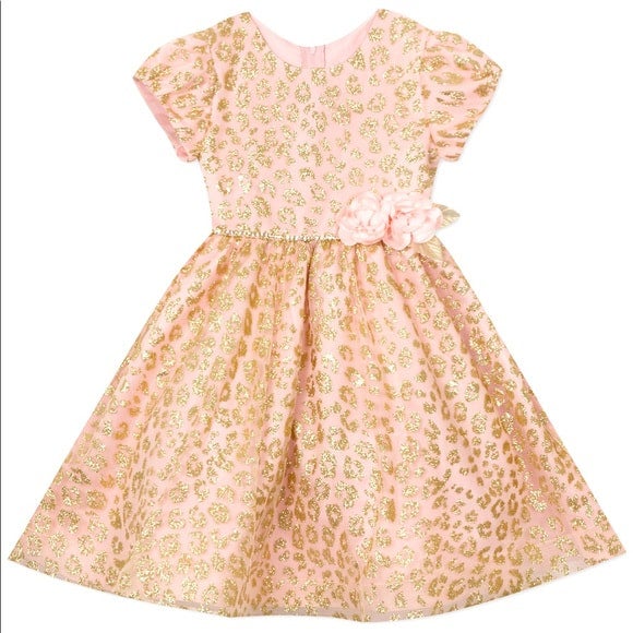 Rare Editions Glitter Animal Print Dress