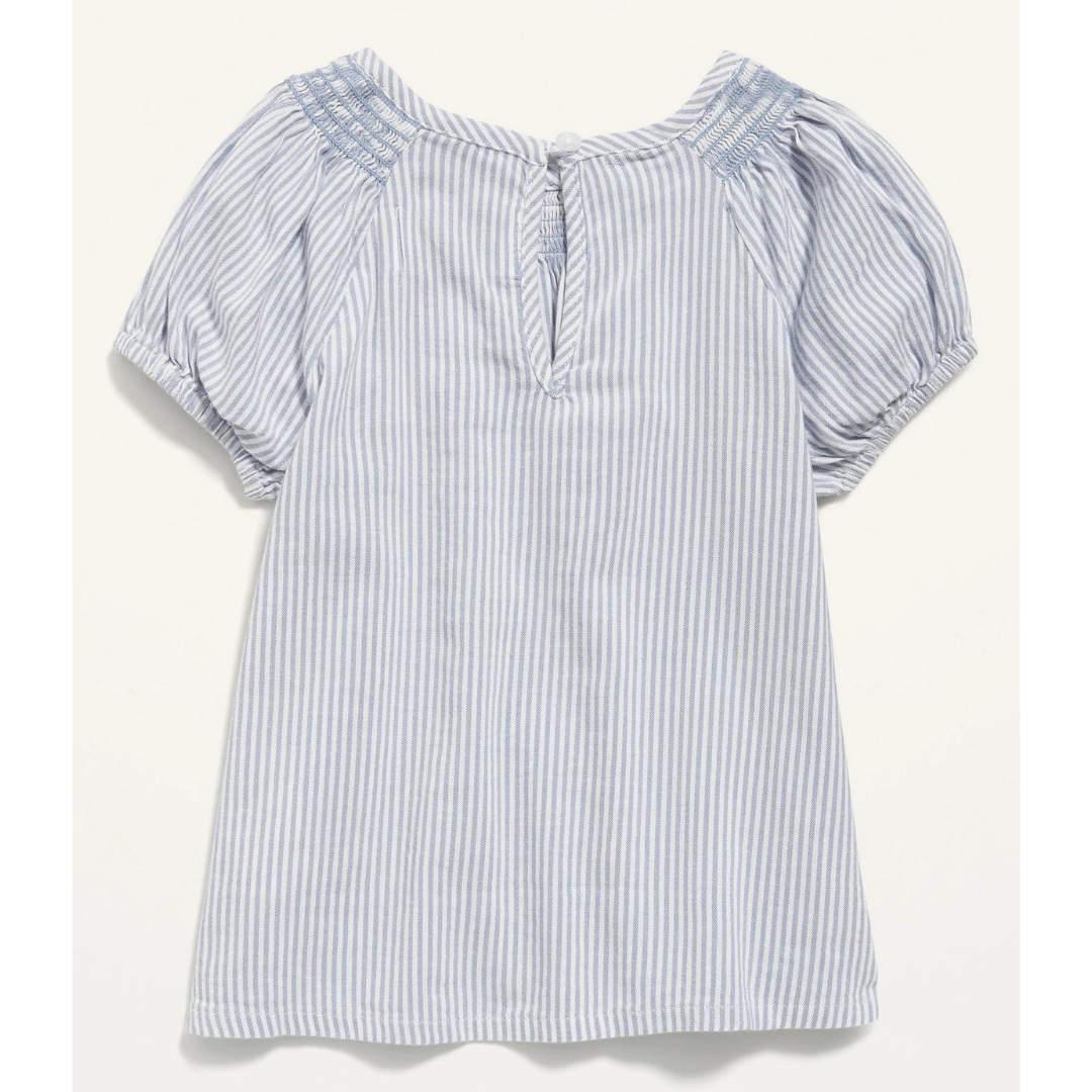 Toddler Girls Smoky Neck Blouse