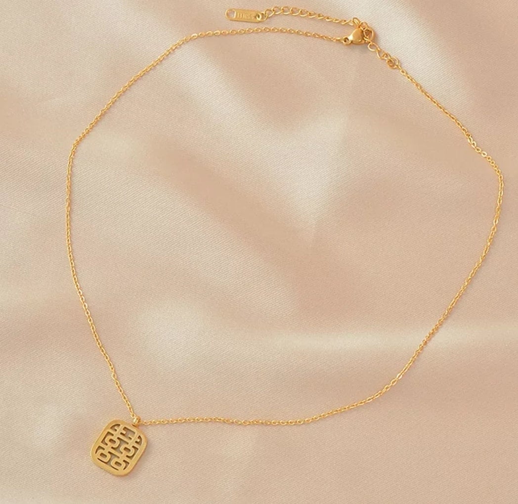 Squared Pendant Necklace