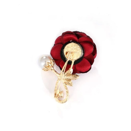Rose & Pearls Cocktail Brooch