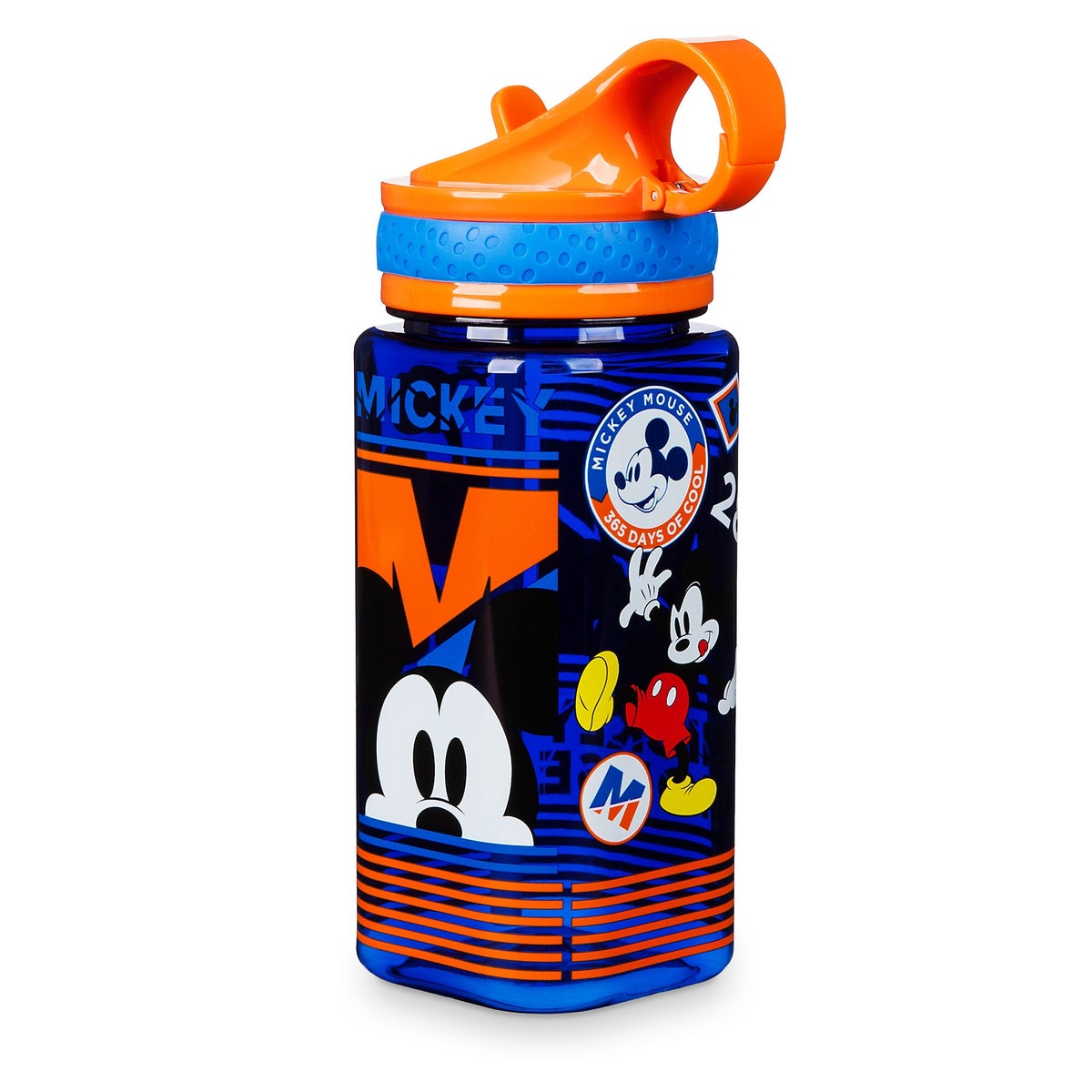 Mickey Mouse Water Bottle with Built-In Straw