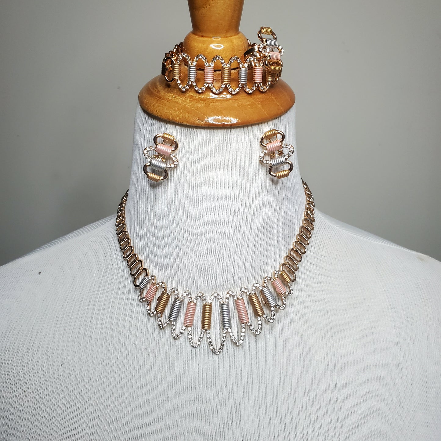 Oval-Shaped Colorful Party Jewelry Set