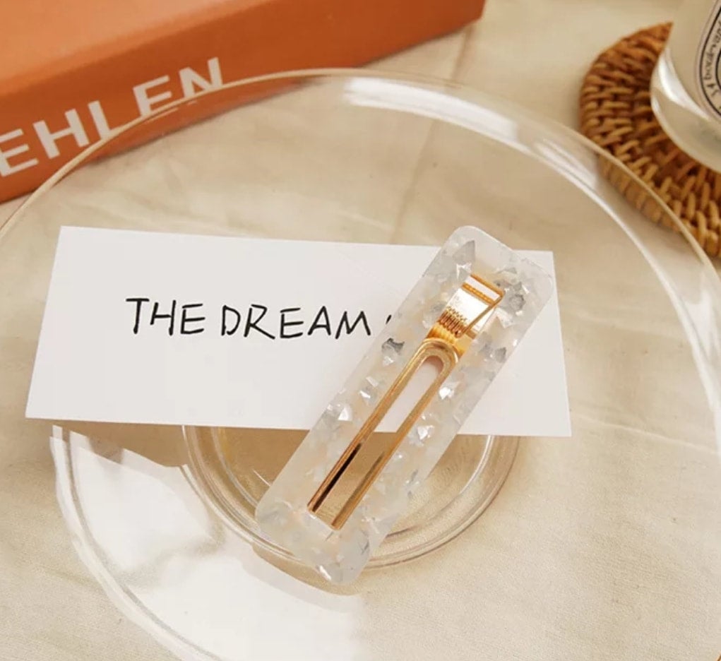 Tin Foil Resin Hair Clips (3pc) - Assorted Design