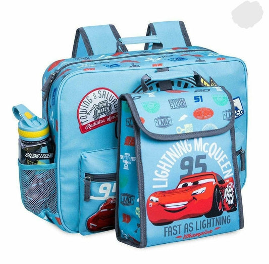 Cars 3 - Disney Lightning McQueen Backpack & Lunch Box Set