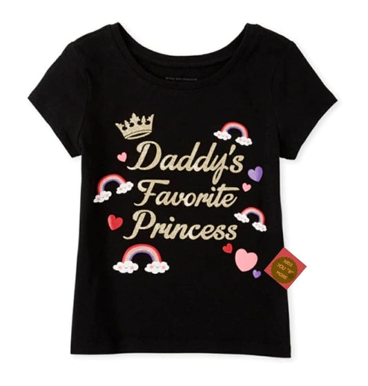 Baby And Toddler Girls Daddy's Favorite Princess Graphic Tee