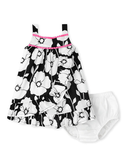 Baby Girls Floral Ruffle Dress