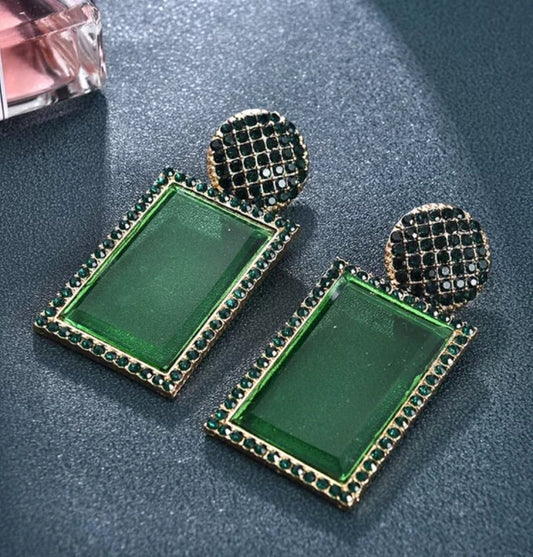 Emerald Field Earrings