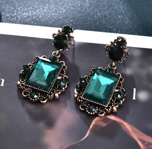 Crown Royal Emerald Earrings