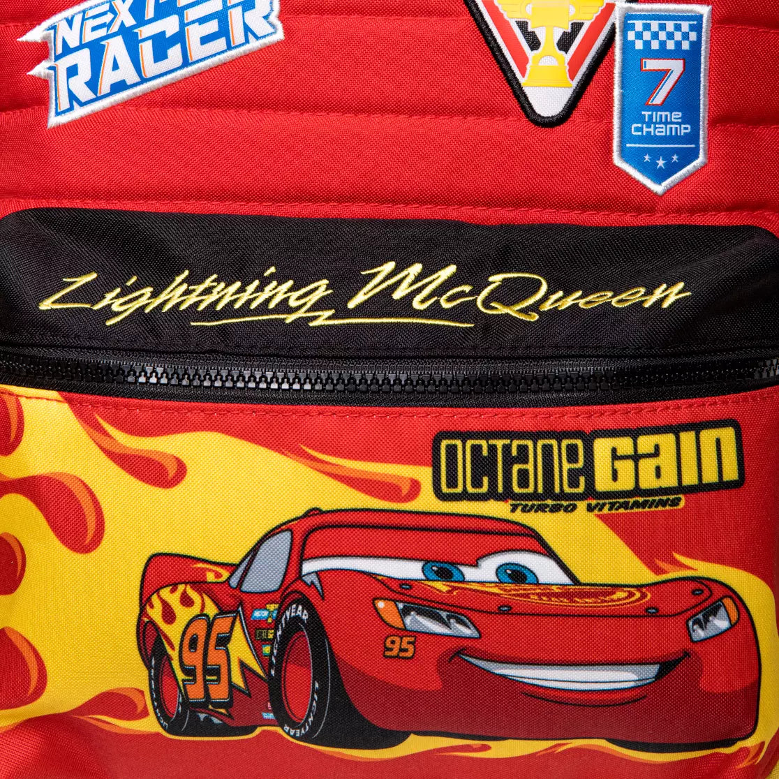Disney Pixar Lightning McQueen Rust-eze Backpack Red Kids Race Car New  Excellent