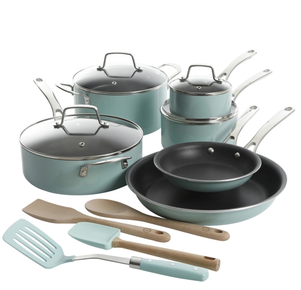Martha Stewart 14-Piece Nonstick Aluminum Cookware Set – Varieties