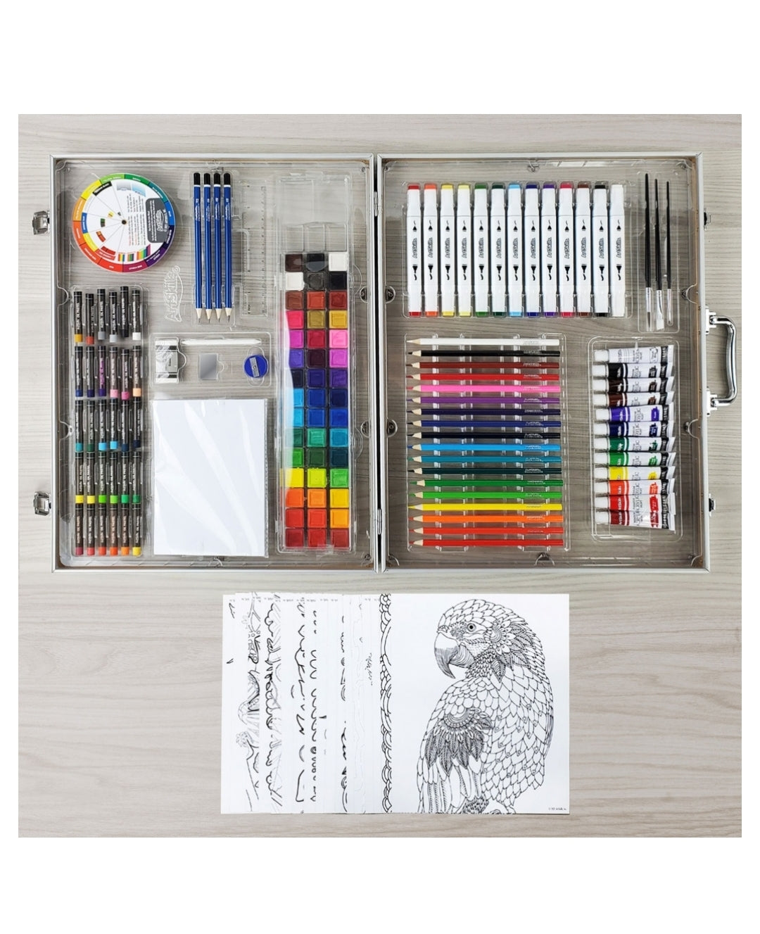 Essential Portable Premium Art Supply Kit, 200 Pieces