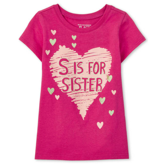 Baby And Toddler Girls Sister Graphic Tee