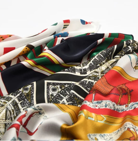 Planet Print Women's Neck Scarf