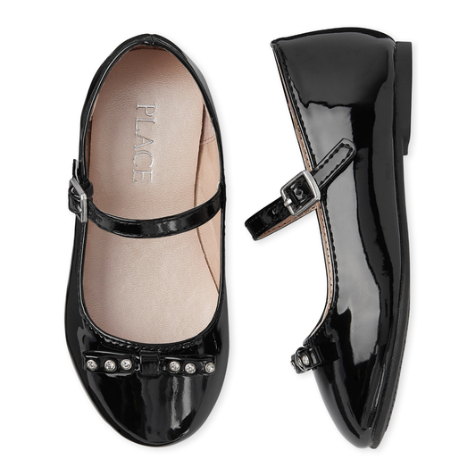 Toddler Girls Jeweled Ballet Flats